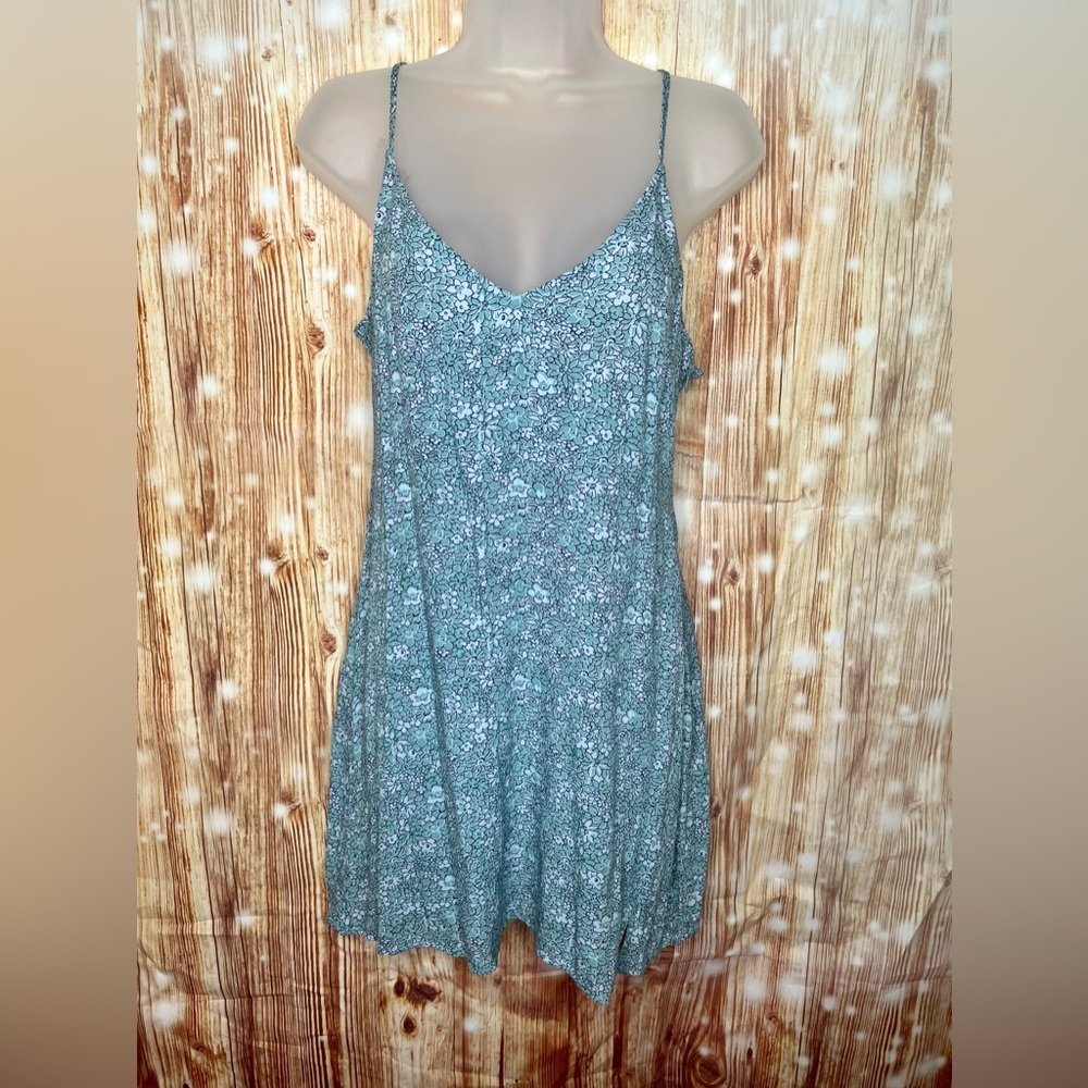 BP Blue Floral Slip Dress Size Medium